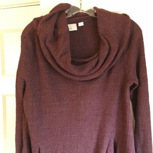 Maroon sweater with Cowl neck